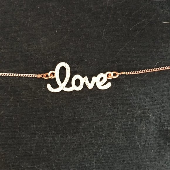 Love rose gold necklace - HAND MADE - Picture 1 of 3